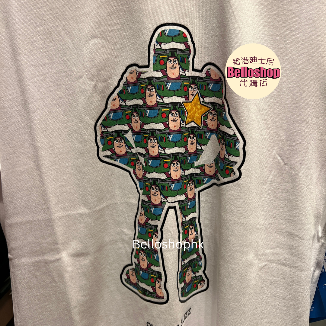 HKDL - Buzz Lightyear Collage Print White T-Shirt for Adult 
