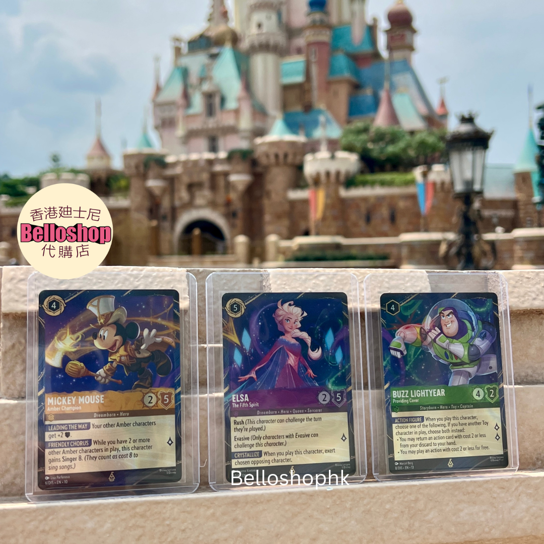 HKDL - Mickey Mouse, Buzz Lightyear and Elsa Promo Card Set