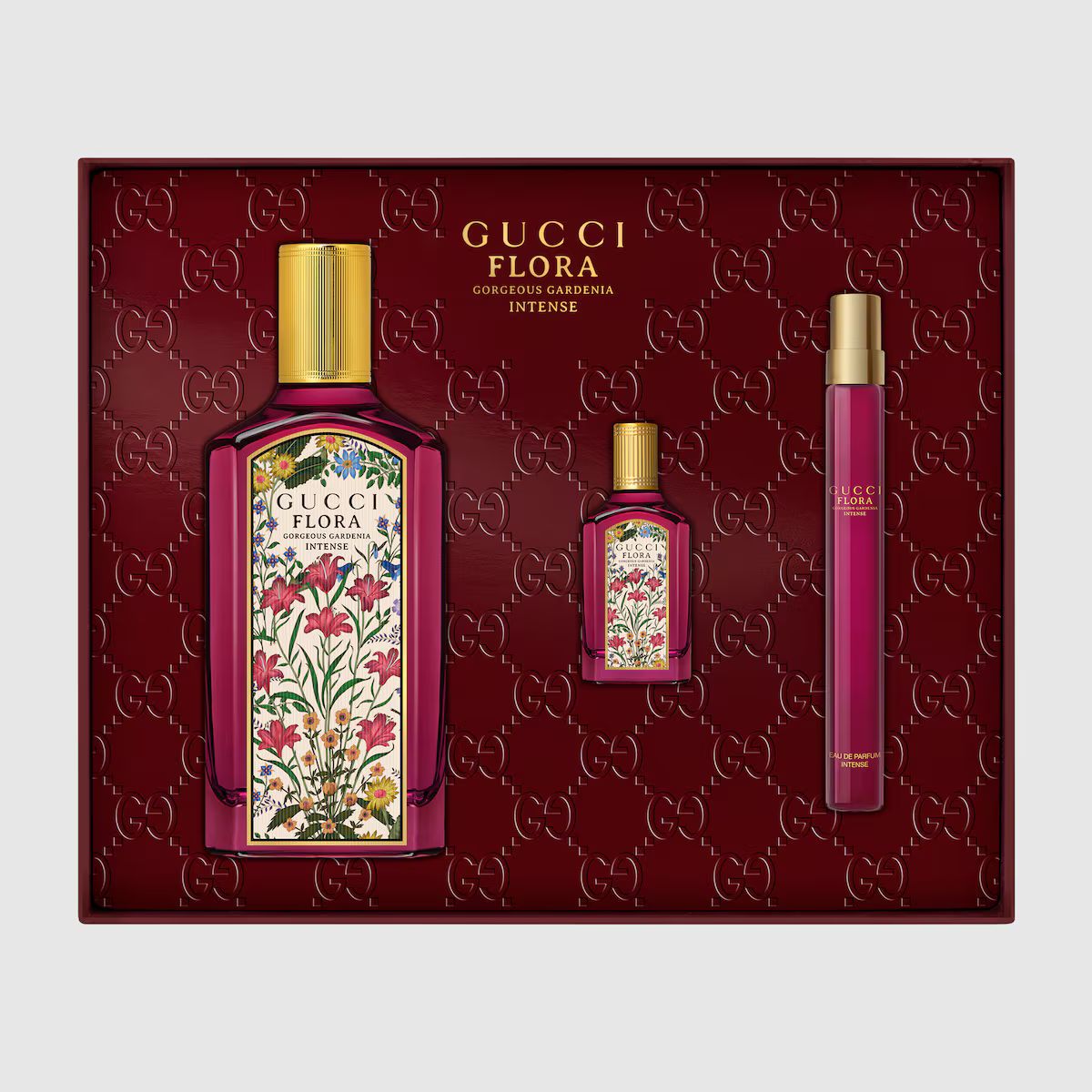 Gucci 綺夢馥梔香水禮盒三件套裝Flora Gorgeous Gardenia Intense Gift